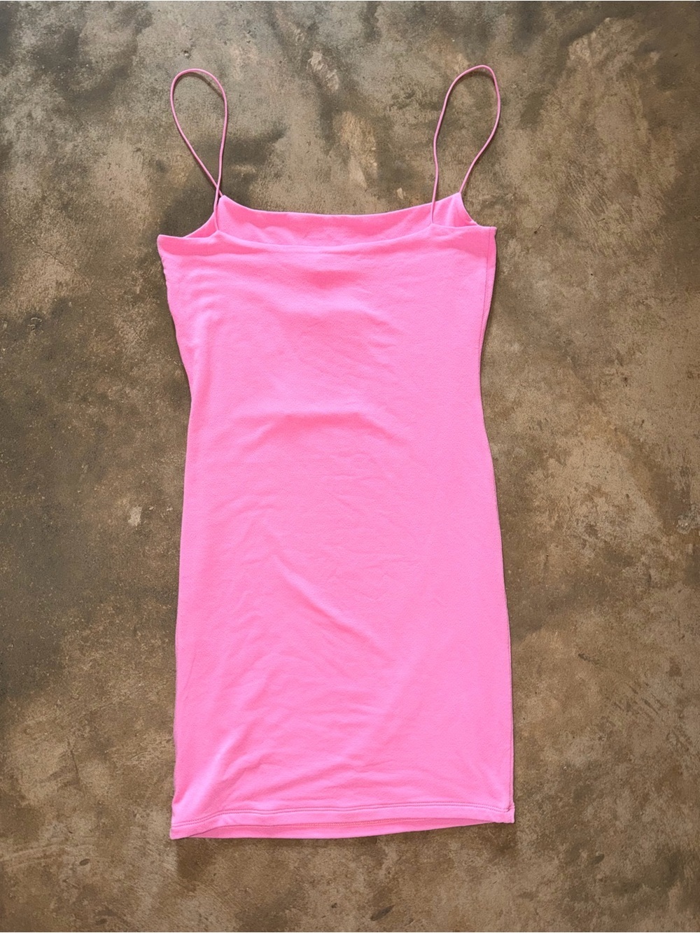 Naked Wardrobe Size L Pink Bodycon Mini Dress Spaghetti Strap Stretch - Picture 4 of 12